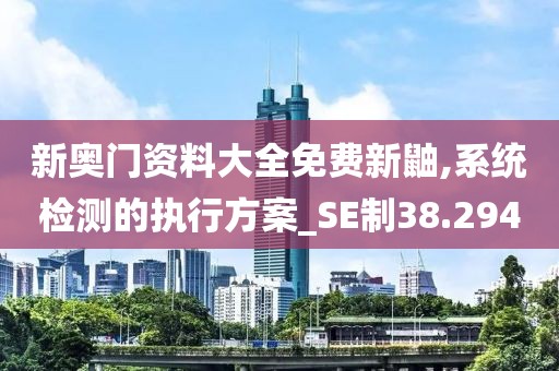 新奥门资料大全免费新鼬,系统检测的执行方案_SE制38.294