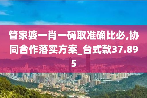 管家婆一肖一码取准确比必,协同合作落实方案_台式款37.895
