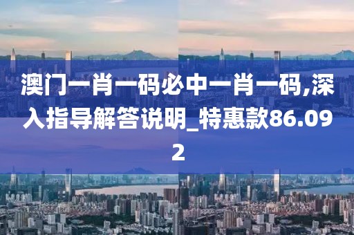 澳门一肖一码必中一肖一码,深入指导解答说明_特惠款86.092