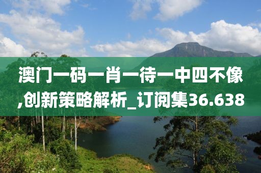 澳门一码一肖一待一中四不像,创新策略解析_订阅集36.638