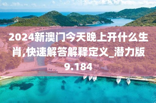 2024新澳门今天晚上开什么生肖,快速解答解释定义_潜力版9.184