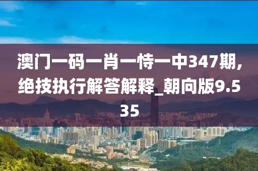 澳门一码一肖一恃一中347期,绝技执行解答解释_朝向版9.535