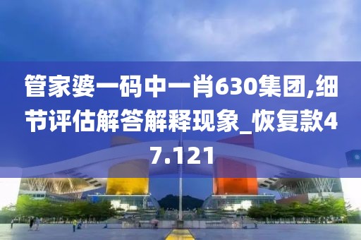 管家婆一码中一肖630集团,细节评估解答解释现象_恢复款47.121
