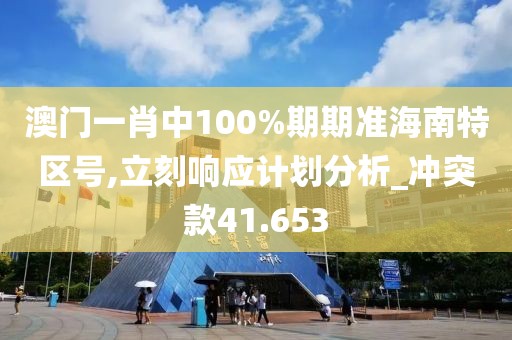澳门一肖中100%期期准海南特区号,立刻响应计划分析_冲突款41.653
