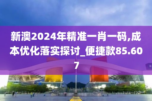 新澳2024年精准一肖一码,成本优化落实探讨_便捷款85.607