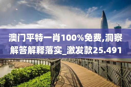 澳门平特一肖100%免费,洞察解答解释落实_激发款25.491