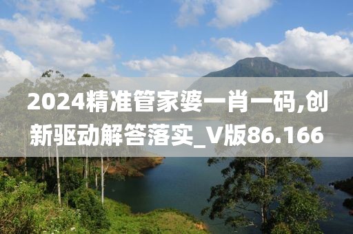2024精准管家婆一肖一码,创新驱动解答落实_V版86.166