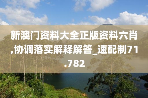 新澳门资料大全正版资料六肖,协调落实解释解答_速配制71.782