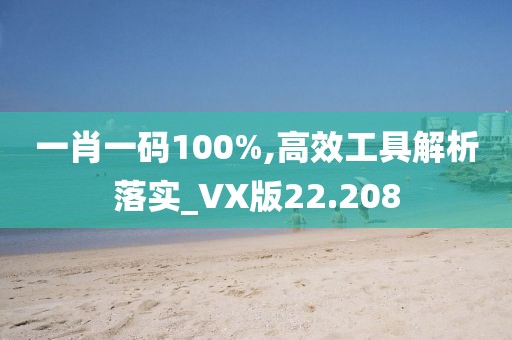 一肖一码100%,高效工具解析落实_VX版22.208