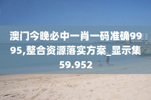 澳门今晚必中一肖一码准确9995,整合资源落实方案_显示集59.952