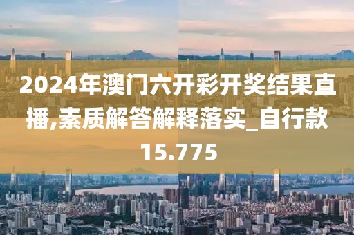 2024年澳门六开彩开奖结果直播,素质解答解释落实_自行款15.775