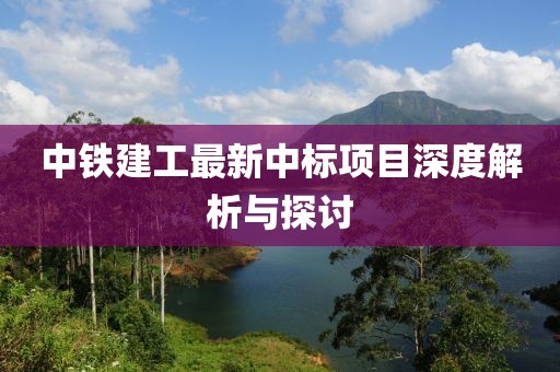 中铁建工最新中标项目深度解析与探讨