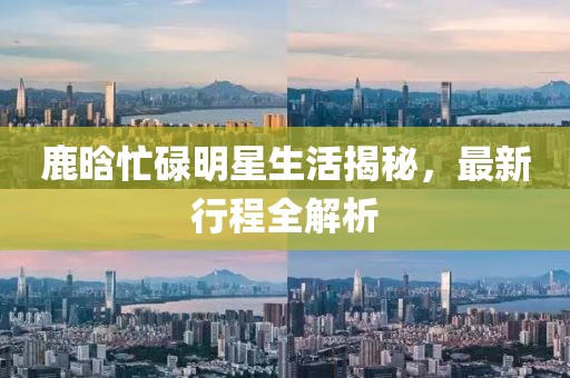 鹿晗忙碌明星生活揭秘，最新行程全解析