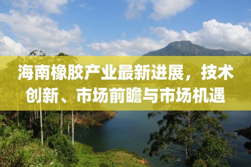 海南橡胶产业最新进展，技术创新、市场前瞻与市场机遇