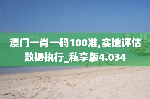 澳门一肖一码100准,实地评估数据执行_私享版4.034