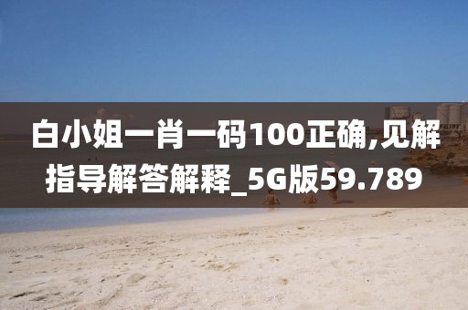 白小姐一肖一码100正确,见解指导解答解释_5G版59.789