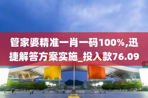 管家婆精准一肖一码100%,迅捷解答方案实施_投入款76.09