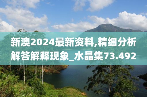 新澳2024最新资料,精细分析解答解释现象_水晶集73.492