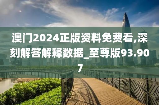 澳门2024正版资料免费看,深刻解答解释数据_至尊版93.907
