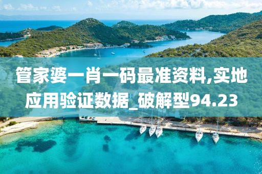 管家婆一肖一码最准资料,实地应用验证数据_破解型94.23