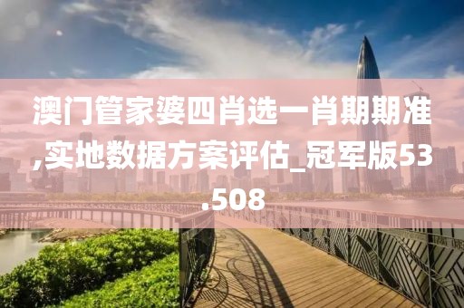 澳门管家婆四肖选一肖期期准,实地数据方案评估_冠军版53.508