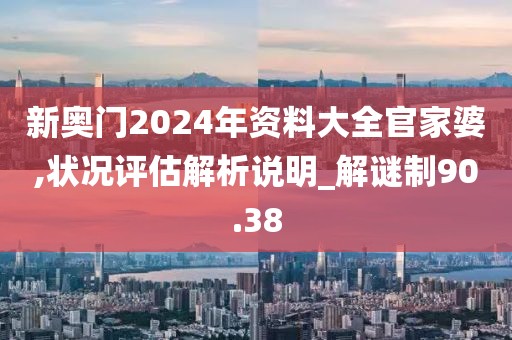 新奥门2024年资料大全官家婆,状况评估解析说明_解谜制90.38