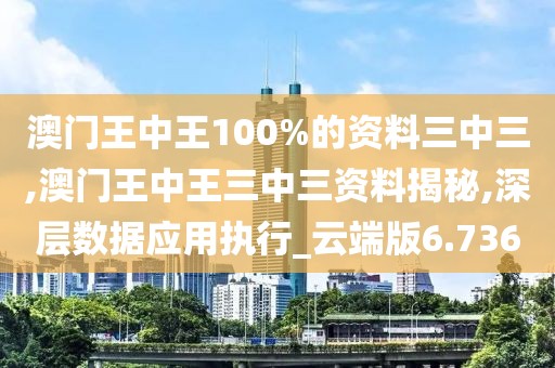澳门王中王100%的资料三中三,澳门王中王三中三资料揭秘,深层数据应用执行_云端版6.736
