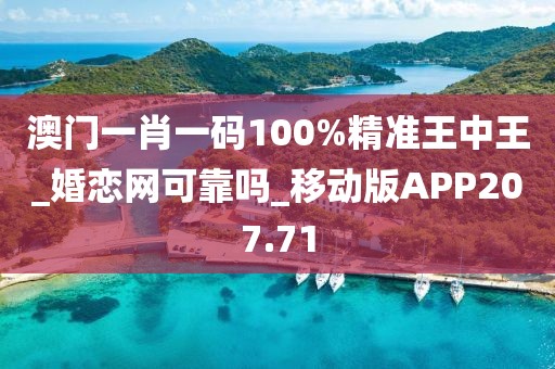 澳门一肖一码100%精准王中王_婚恋网可靠吗_移动版APP207.71