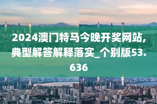 2024澳门特马今晚开奖网站,典型解答解释落实_个别版53.636