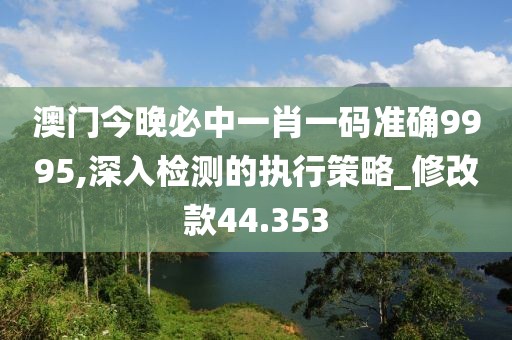 澳门今晚必中一肖一码准确9995,深入检测的执行策略_修改款44.353