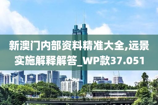 新澳门内部资料精准大全,远景实施解释解答_WP款37.051