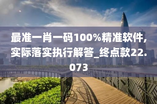 最准一肖一码100%精准软件,实际落实执行解答_终点款22.073