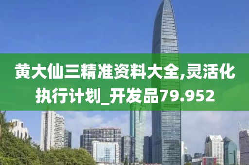 黄大仙三精准资料大全,灵活化执行计划_开发品79.952