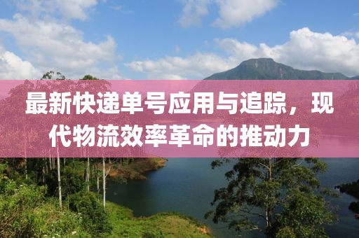 最新快递单号应用与追踪，现代物流效率革命的推动力