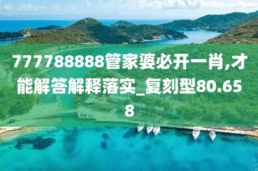 777788888管家婆必开一肖,才能解答解释落实_复刻型80.658