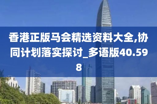 香港正版马会精选资料大全,协同计划落实探讨_多语版40.598