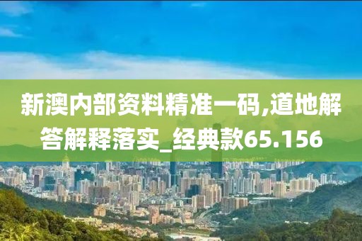 新澳内部资料精准一码,道地解答解释落实_经典款65.156