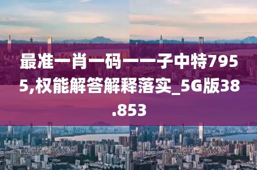 最准一肖一码一一子中特7955,权能解答解释落实_5G版38.853