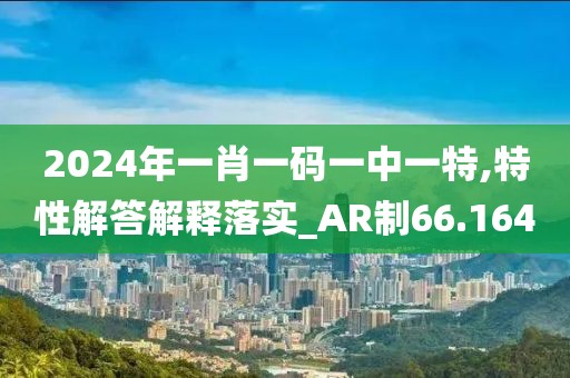 2024年一肖一码一中一特,特性解答解释落实_AR制66.164