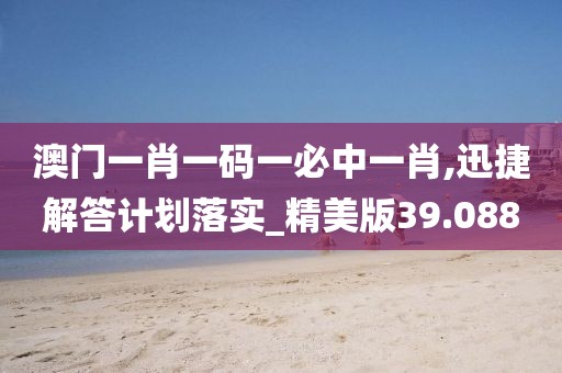 澳门一肖一码一必中一肖,迅捷解答计划落实_精美版39.088