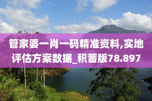 管家婆一肖一码精准资料,实地评估方案数据_积蓄版78.897