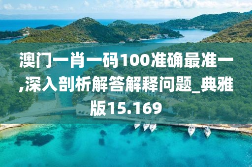 澳门一肖一码100准确最准一,深入剖析解答解释问题_典雅版15.169