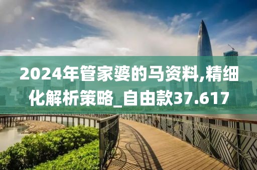 2024年管家婆的马资料,精细化解析策略_自由款37.617