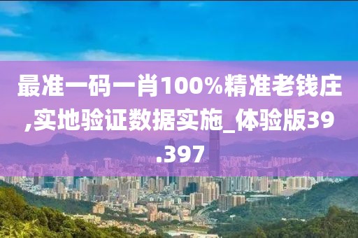 最准一码一肖100%精准老钱庄,实地验证数据实施_体验版39.397