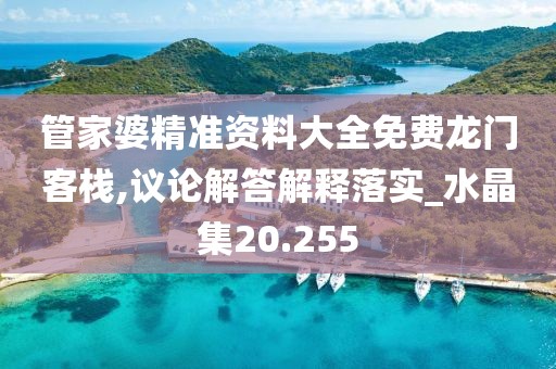 管家婆精准资料大全免费龙门客栈,议论解答解释落实_水晶集20.255