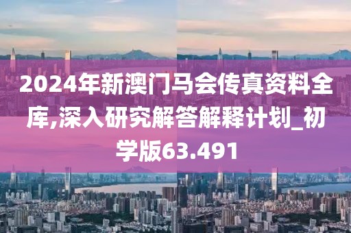 2024年新澳门马会传真资料全库,深入研究解答解释计划_初学版63.491