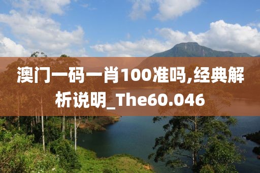 澳门一码一肖100准吗,经典解析说明_The60.046