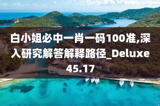 白小姐必中一肖一码100准,深入研究解答解释路径_Deluxe45.17