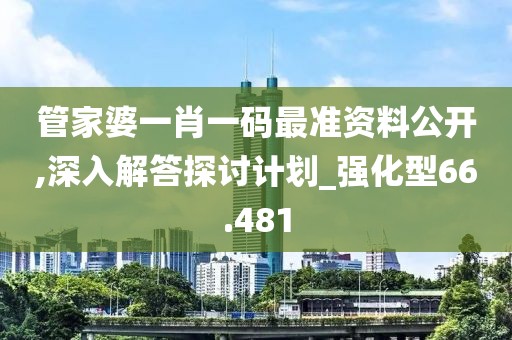管家婆一肖一码最准资料公开,深入解答探讨计划_强化型66.481