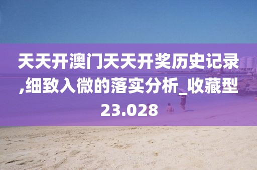 天天开澳门天天开奖历史记录,细致入微的落实分析_收藏型23.028